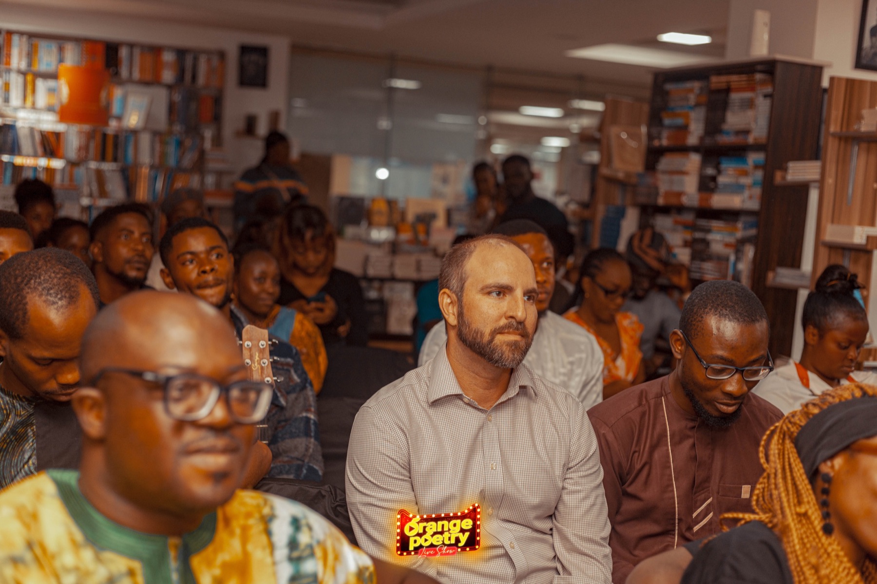 A full audience at the Orange Poetry Live Show